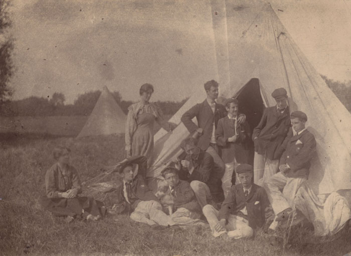 Photograph of Guild members camping in Monmouthshire. [CRA/12/35]