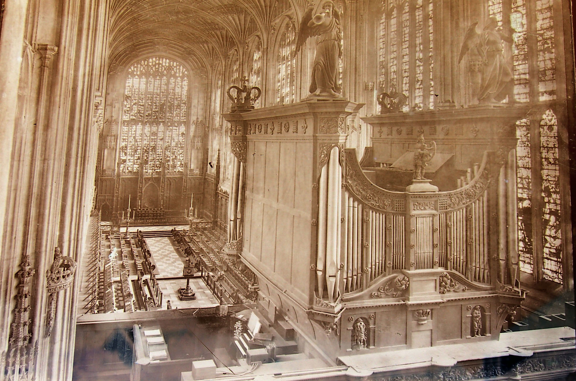 View of the organ, looking towards the Choir. (KCC/627)