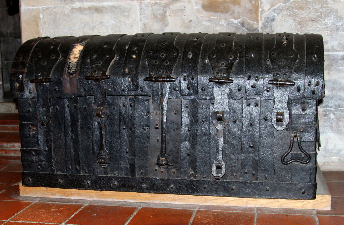 A chest belonging to Henry VII, now in the Chapel exhibition