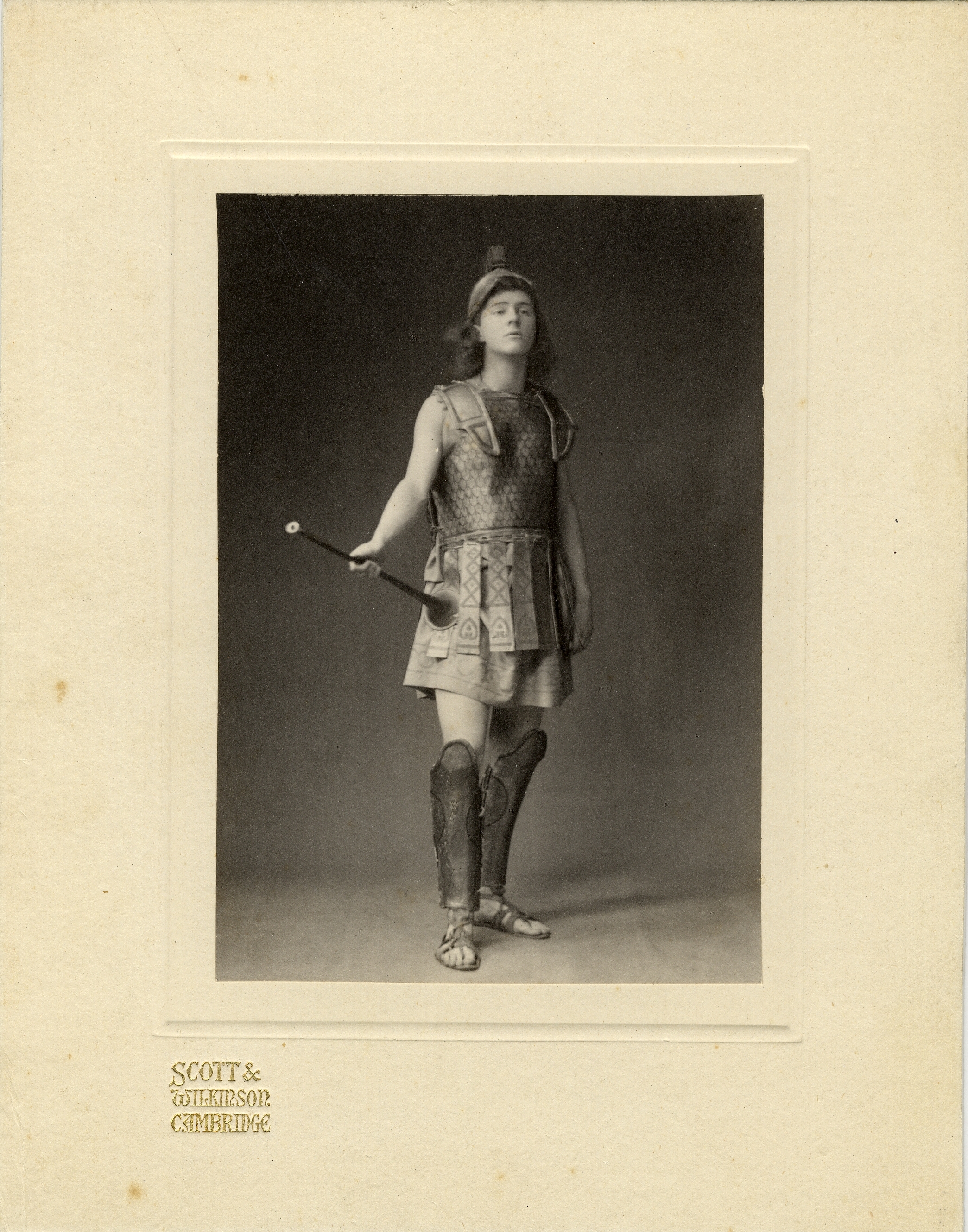 Cambridge had a ‘Greek Play’ tradition dating back to 1882, with performances being conducted entirely in Greek, which must have appealed to Rupert Brooke’s interests in both Classics and drama. He played the herald in Eumenides. [RCB/Ph/46]