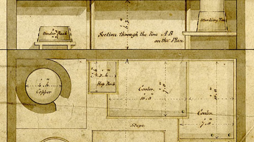 Plan of the brewhouse of King's College by Richard Woods (undated)