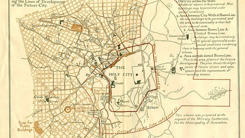 Jerusalem Town Planning Scheme by WH McLean, 1918.