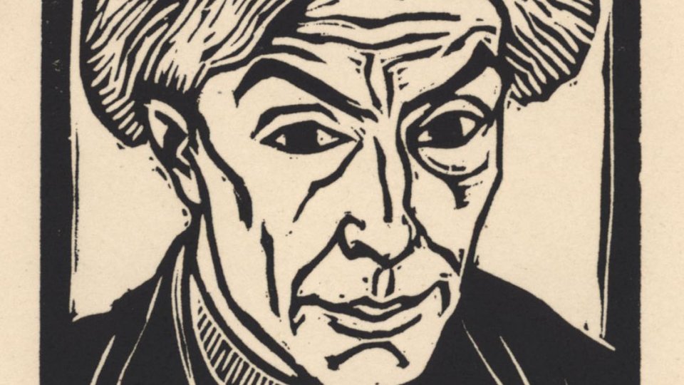 Self-portrait by Roger Fry, taken from 'Twelve Original Woodcuts (1921)