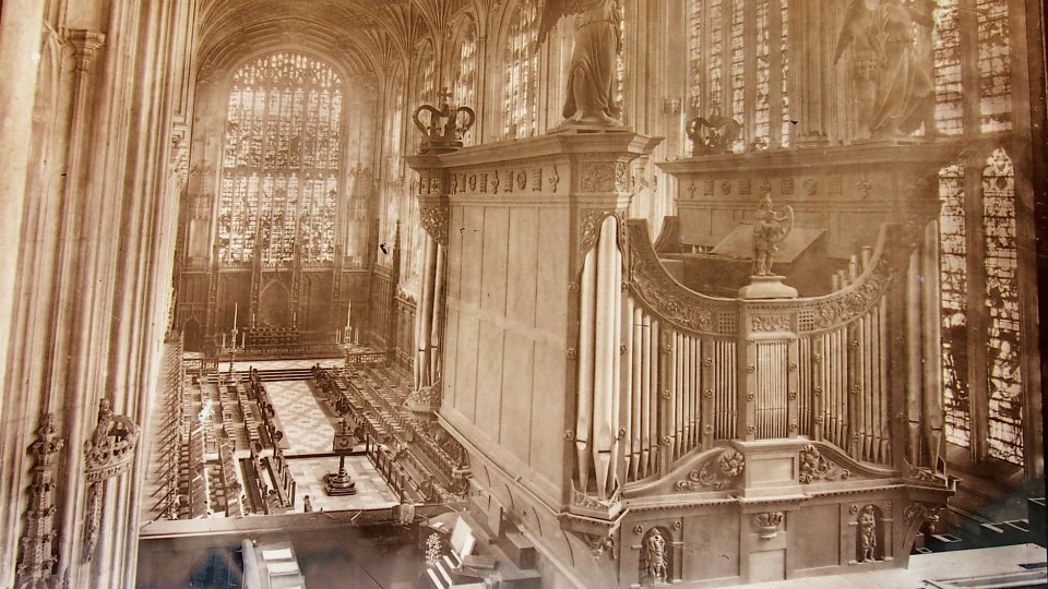 View of the organ, looking towards the Choir. (KCC/627)
