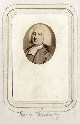 Thomas Thackeray, candidate for Provostship (Coll Photo 545/1)