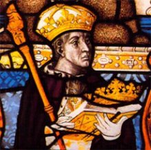 Henry VI as depicted in the stained glass of the Chapel