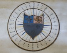 Compass detail of a survey of Great Greenford parish by R. Binfield, 1775 (GRE/20). Compass detail of a survey of Great Greenford parish by R. Binfield, 1775 (GRE/20).