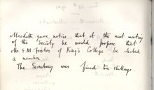 HOM's proposal of Forster to the Apostles [KCAS/39/1/13_1901-02-02]