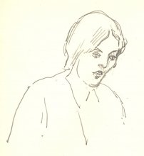 Sketch of Vanessa Bell by Roger Fry, 1919 (REF/4/8/10, 16).