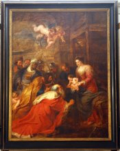 rs2288_img_5472a 'The Adoration of the Magi' by Rubens, which forms the altarpiece of the Chapel